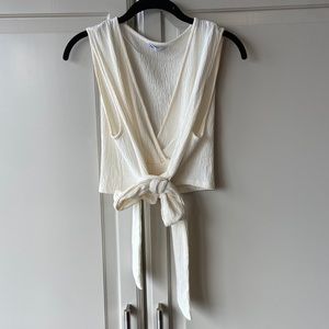 NWOT Zara • White Tie Tank Top
